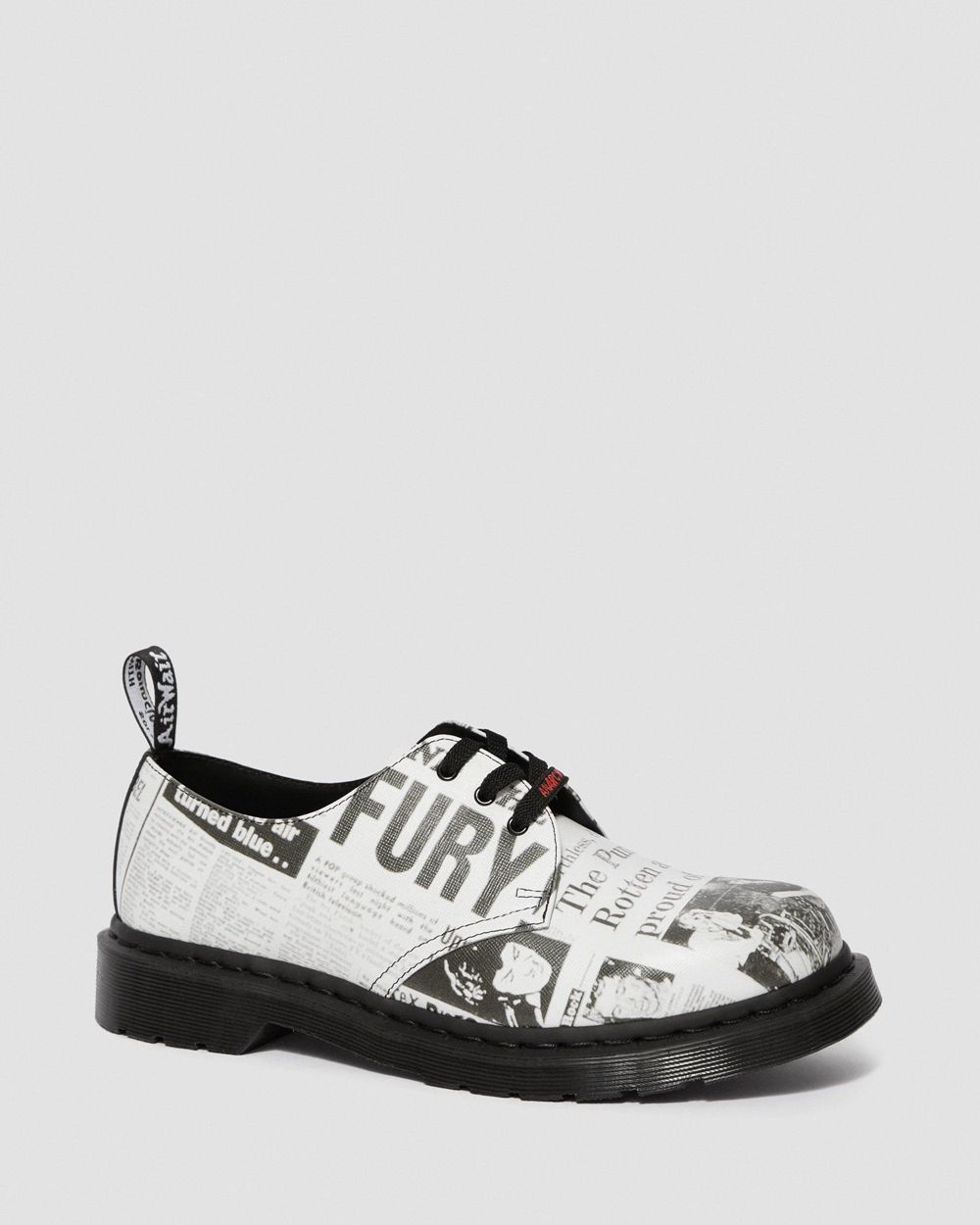 Dr Martens 1461 Sex Pistols Kožené Printed Oxford Topánky Panske ( Čierne/Biele ) SK 093-UGKMRW